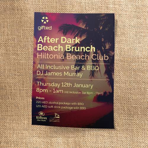 Gifted Promotions - After Dark Beach Brunch Flyer